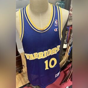 Vintage Champion Tim Hardaway Golden State Warriors NBS Basketball Jersey Men 40